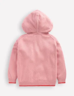 Boden Pulls & Gilets-Sweat à capuche en maille Rose vintage chiné