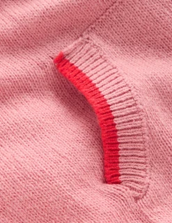 Boden Pulls & Gilets-Sweat à capuche en maille Rose vintage chiné