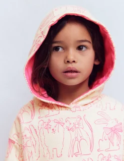 Boden Ensembles Assortis|Sweats-Sweat à capuche imprimé Animaux avoine