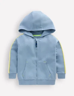 Boden Ensembles Assortis|Sweats-Sweat à capuche zippé avec manches raglan Bleu français