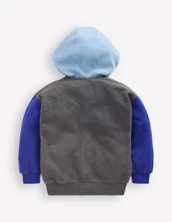 Boden Ensembles Assortis|Sweats-Sweat à capuche zippé colourblock Colourblock gris chiné