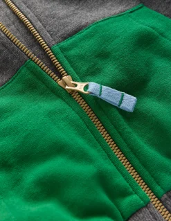 Boden Ensembles Assortis|Sweats-Sweat à capuche zippé colourblock Colourblock gris chiné