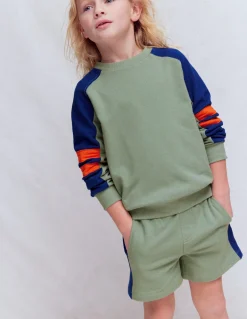 Boden Ensembles Assortis|Sweats-Sweat à manches colourblock COLOURBLOCK VERT CHINOIS