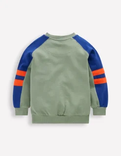 Boden Ensembles Assortis|Sweats-Sweat à manches colourblock COLOURBLOCK VERT CHINOIS
