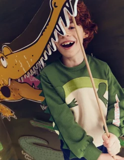 Boden Sweats|Tops & T-Shirts-Sweat avec animal 3D Croco