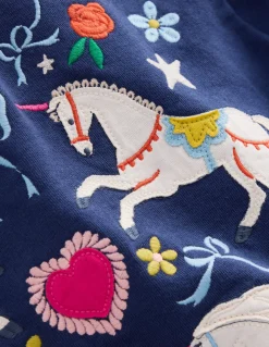 Boden Ensembles Assortis|Sweats-Sweat Bobbie à appliqué Bleu Marine Licornes