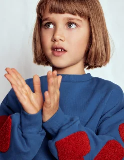 Boden Ensembles Assortis-Sweat Bobbie à appliqué Cœurs geai bleu