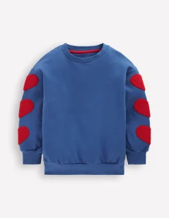 Boden Ensembles Assortis-Sweat Bobbie à appliqué Cœurs geai bleu