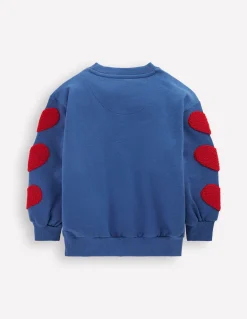 Boden Ensembles Assortis-Sweat Bobbie à appliqué Cœurs geai bleu