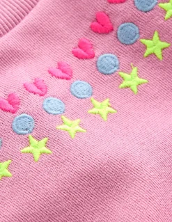 Boden Sweats|Tops & T-Shirts-Sweat brodé Broderie brume rose