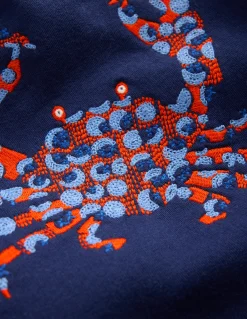 Boden Sweats|Tops & T-Shirts-Sweat brodé Créatures marines bleu marine universitaire
