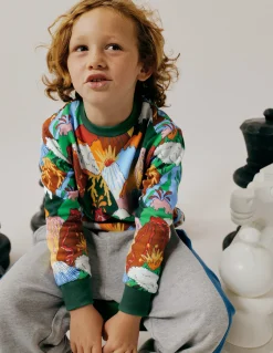 Boden Sweats|Tops & T-Shirts-Sweat imprimé pour tous les jours Volcans multi