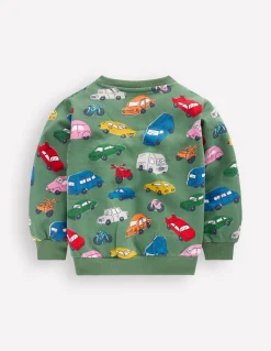 Boden Ensembles Assortis|Sweats-Sweat imprimé pour tous les jours Motif Traffic Jam vert saule