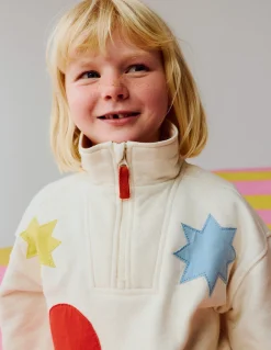 Boden Ensembles Assortis|Sweats-Sweat partiellement zippé Formes appliquées