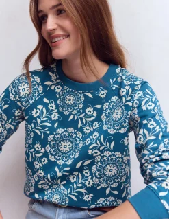 Boden Tops & T-Shirts-Sweat Rosa à imprimé Motif Decorative Blossom