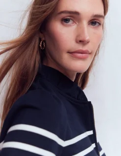 Boden Tops & T-Shirts-Sweat volanté partiellement zippé Rayures Placées