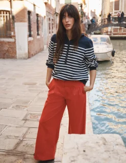 Boden Tops & T-Shirts-Sweat volanté partiellement zippé Rayures Placées