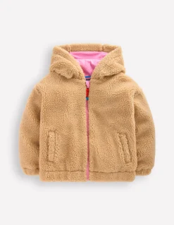 Boden Manteaux & Vestes-Sweat zippé décontracté en borg Borg à appliqué Love