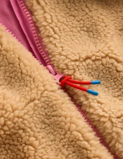 Boden Manteaux & Vestes-Sweat zippé décontracté en borg Borg à appliqué Love