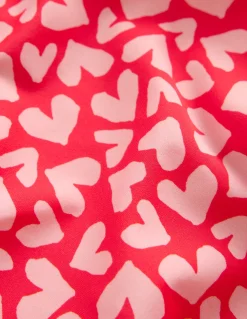 Boden Maillots & Tenues De Plage-Tankini à fronces Motif Collage Hearts rouge rockabilly