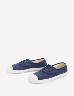 Boden Baskets|Chaussures Plates-Tennis sans lacets en toile Bleu Marine