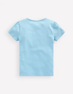 Boden Tops & T-Shirts-Top à manches bouffantes et super surpiqûres Motif Flower Bunches bleu