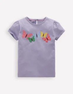 Boden Tops & T-Shirts-Top à manches bouffantes et super surpiqûres Papillons violet