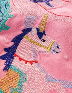 Boden Tops & T-Shirts-Top à manches bouffantes et super surpiqûres Licornes rose