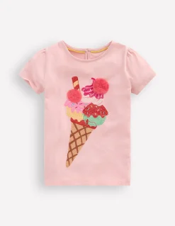 Boden Tops & T-Shirts-Top à manches bouffantes et super surpiqûres Glace lotus