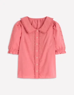 Boden Chemises & Blouses|Tops & T-Shirts-Top à manches courtes et col élégant Rose vintage