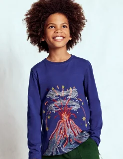 Boden Tops & T-Shirts-Top à manches longues et super surpiqûres Volcans multi