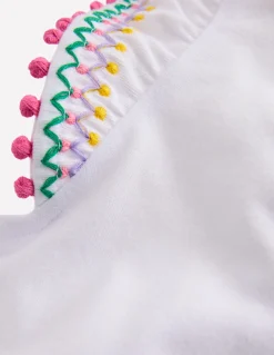 Boden Tops & T-Shirts-Top à manches virevoltantes et détails Blanc
