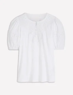 Boden Tops & T-Shirts-Top Ada à broderie anglaise Blanc