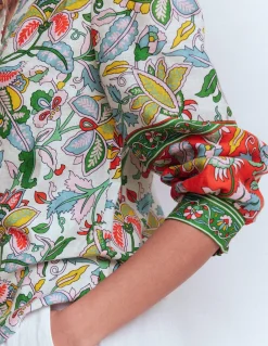 Boden Chemises & Blouses|Tops & T-Shirts-Top Alicia en lin Multi, motif Botanical Trail