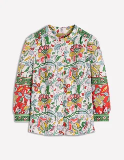 Boden Chemises & Blouses|Tops & T-Shirts-Top Alicia en lin Multi, motif Botanical Trail