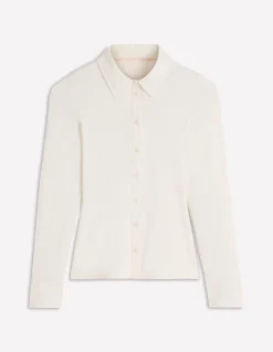 Boden Tenues De Travail|Tops & T-Shirts-Top boutonné à col Ivoire