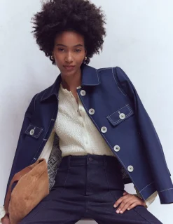 Boden Tenues De Travail|Tops & T-Shirts-Top boutonné ultra-doux à smocks Ivoire