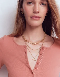 Boden Tops & T-Shirts-Top col tunisien côtelé Rose vintage