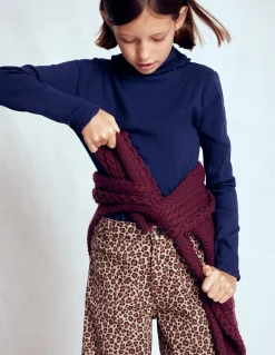 Boden Tops & T-Shirts-Top côtelé à col roulé Bleu marine universitaire