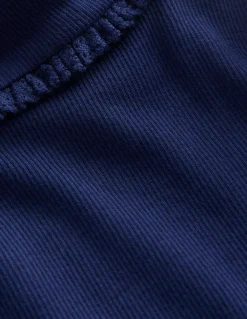 Boden Tops & T-Shirts-Top côtelé à col roulé Bleu marine universitaire