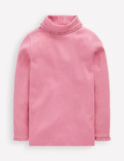 Boden Tops & T-Shirts-Top côtelé à col roulé Brume rose