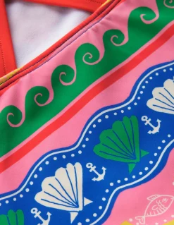 Boden Maillots & Tenues De Plage|Ensembles Assortis-Top de tankini croisé dans le dos Rayé coquillage multi