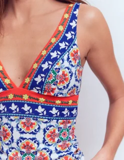 Boden Bikinis|Maillots De Bain-Top de tankini Porto Multi, motif Ornamental Treillis