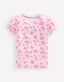 Boden Tops & T-Shirts-Top en pointelle à manches courtes Pâquerette lotus