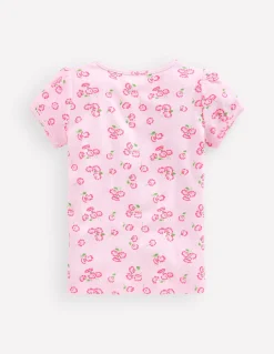 Boden Tops & T-Shirts-Top en pointelle à manches courtes Pâquerette lotus
