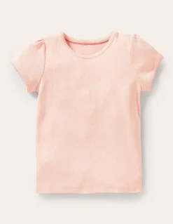 Boden Tops & T-Shirts-Top en pointelle à manches courtes Broderie rose