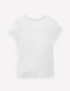 Boden Tops & T-Shirts-Top en pointelle à manches courtes Blanc