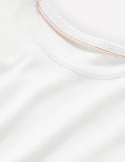 Boden Tops & T-Shirts-Top en pointelle à manches courtes Blanc