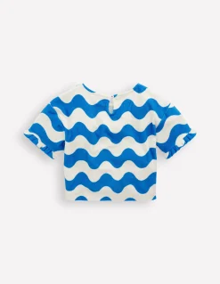 Boden Tops & T-Shirts|Ensembles Assortis-Top en éponge à emmanchures basses Rayé vague bleu