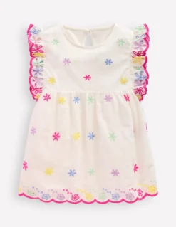 Boden Tops & T-Shirts-Top en tissu mélangé à broderie anglaise Lait de coco